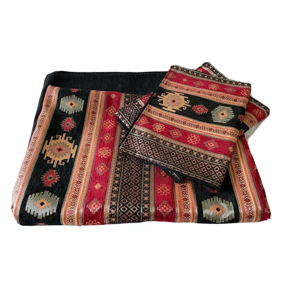 Oriental Quilt blanket w 2 pillowcase Arabic Tribal Hookah Lounge Floor mat